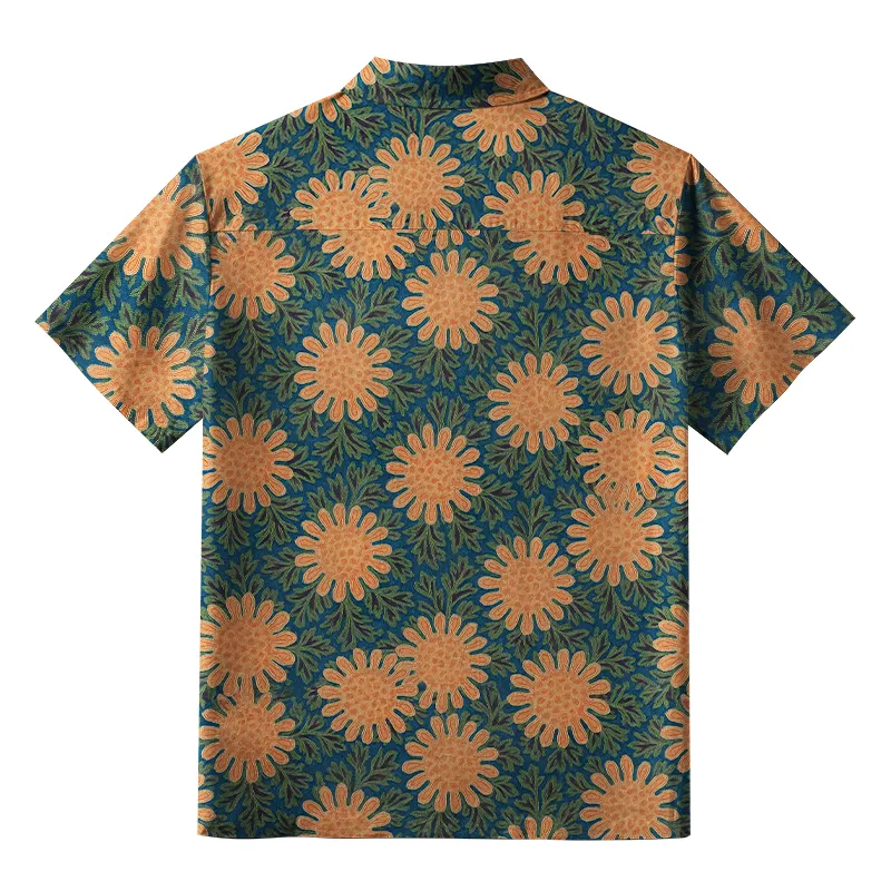 Tokyo-Tiger Chrysanthemum Japan Button-up Shirt