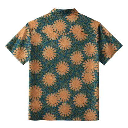 Tokyo-Tiger Chrysanthemum Japan Button-up Shirt