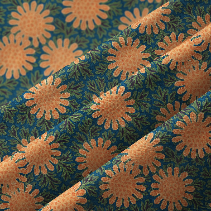 Tokyo-Tiger Chrysanthemum Japan Button-up Shirt
