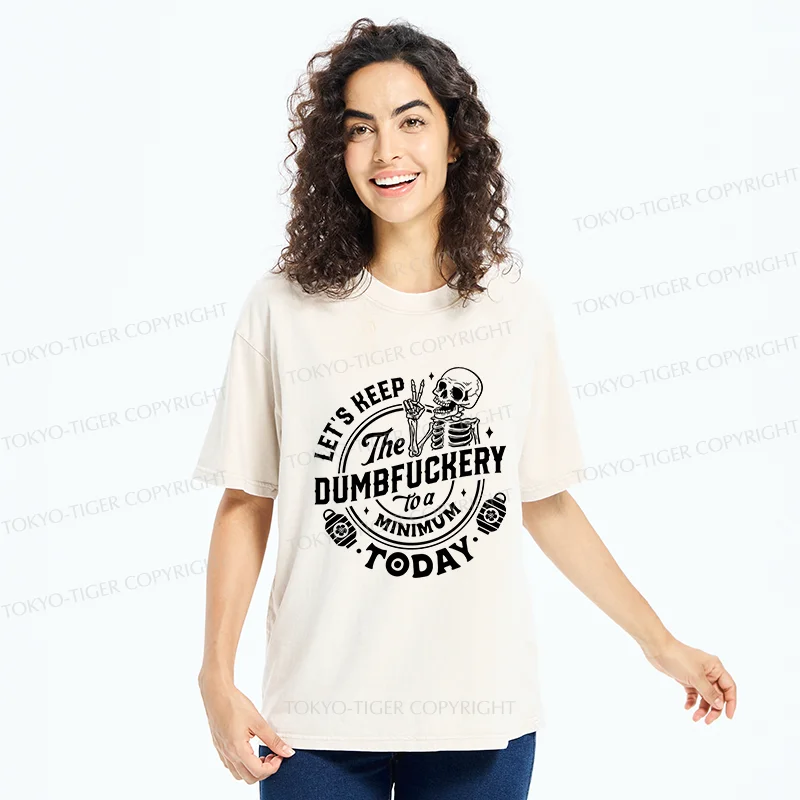 Tokyo-Tiger Let's Stop Doing Stupid Things Washed T-Shirt