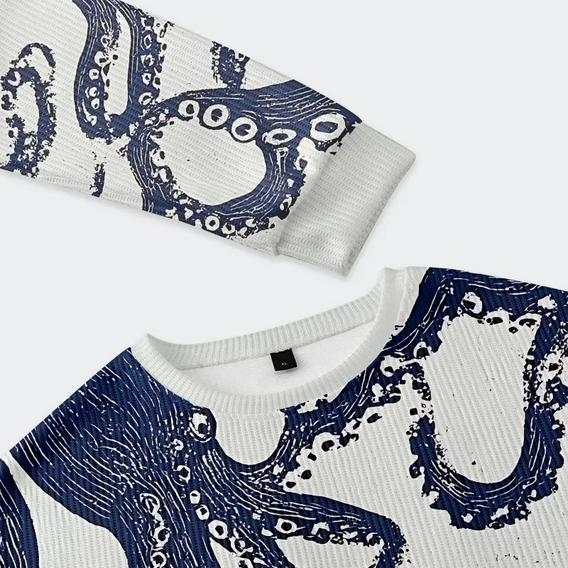 Tokyo-Tiger Ocean Octopus Christmas Ugly Sweatshirt