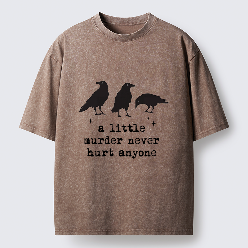 Tokyo-Tiger Crow Murder Vibe Washed T-Shirt