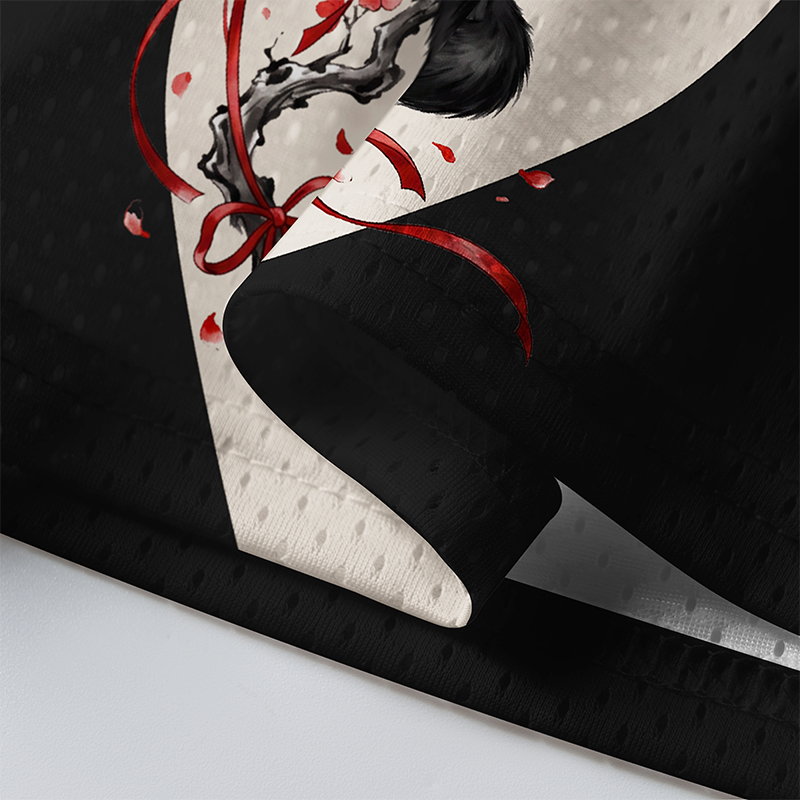 Tokyo-Tiger Black Cat Brings Good Fortune Mesh Jersey