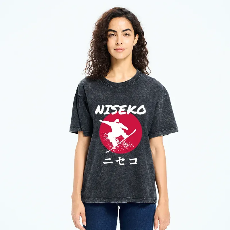 Tokyo-Tiger Niseko Snowboarding Washed T-Shirt