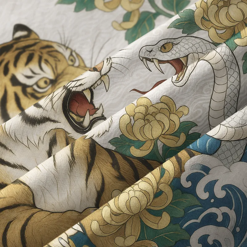 Tokyo-Tiger Tiger And Snake Fight Aloha Hawaiian Shirt