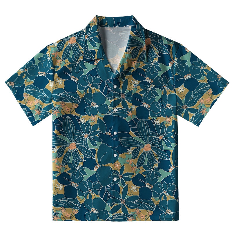 Tokyo-Tiger Blooming Flowers Aloha Hawaiian Shirt
