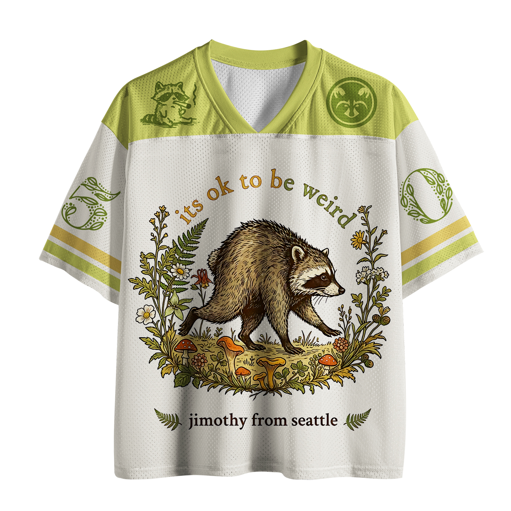 Tokyo-Tiger Stay Strange Little Raccoon Mesh Jersey