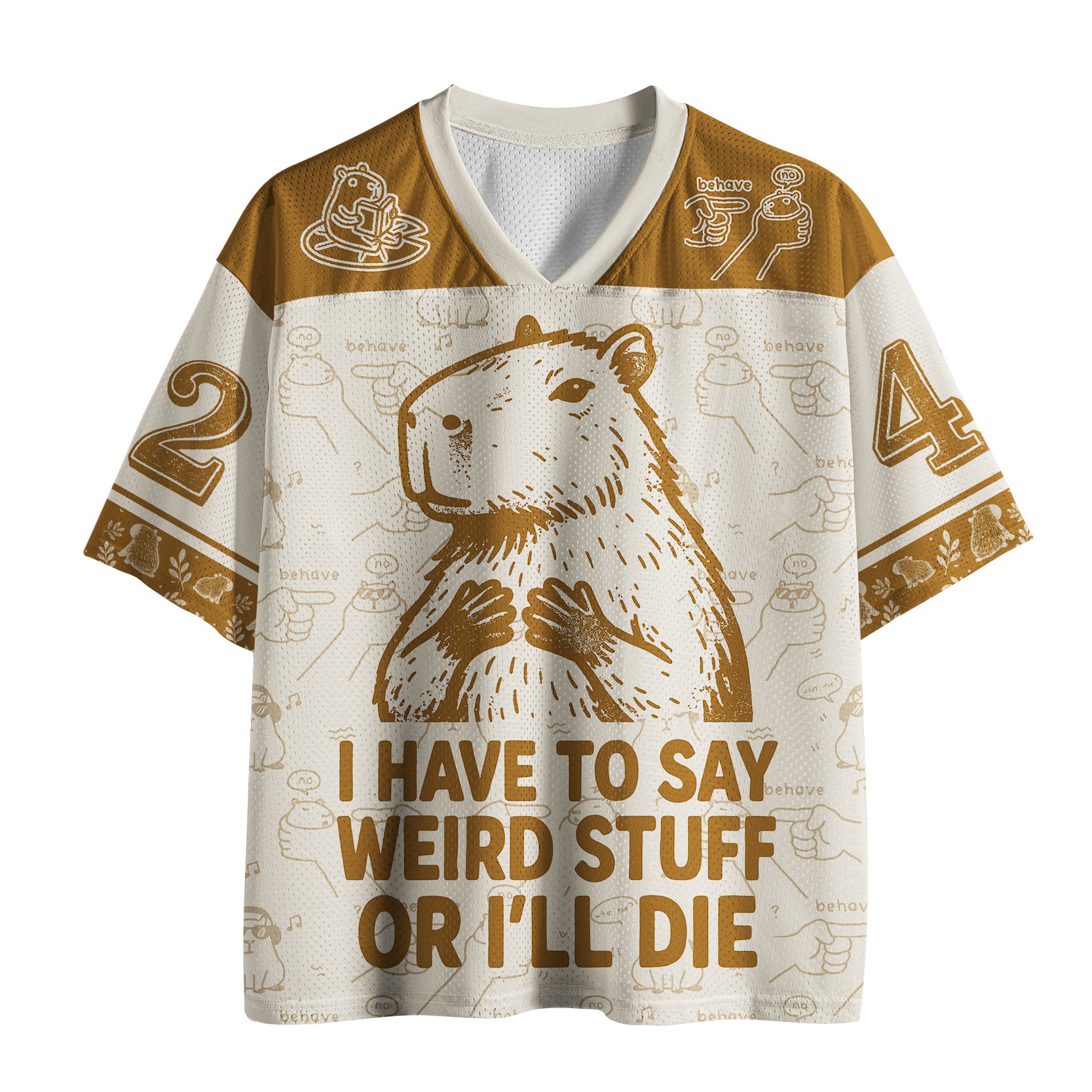 Tokyo-Tiger Weird Capybara Funny Meme Mesh Jersey Sale