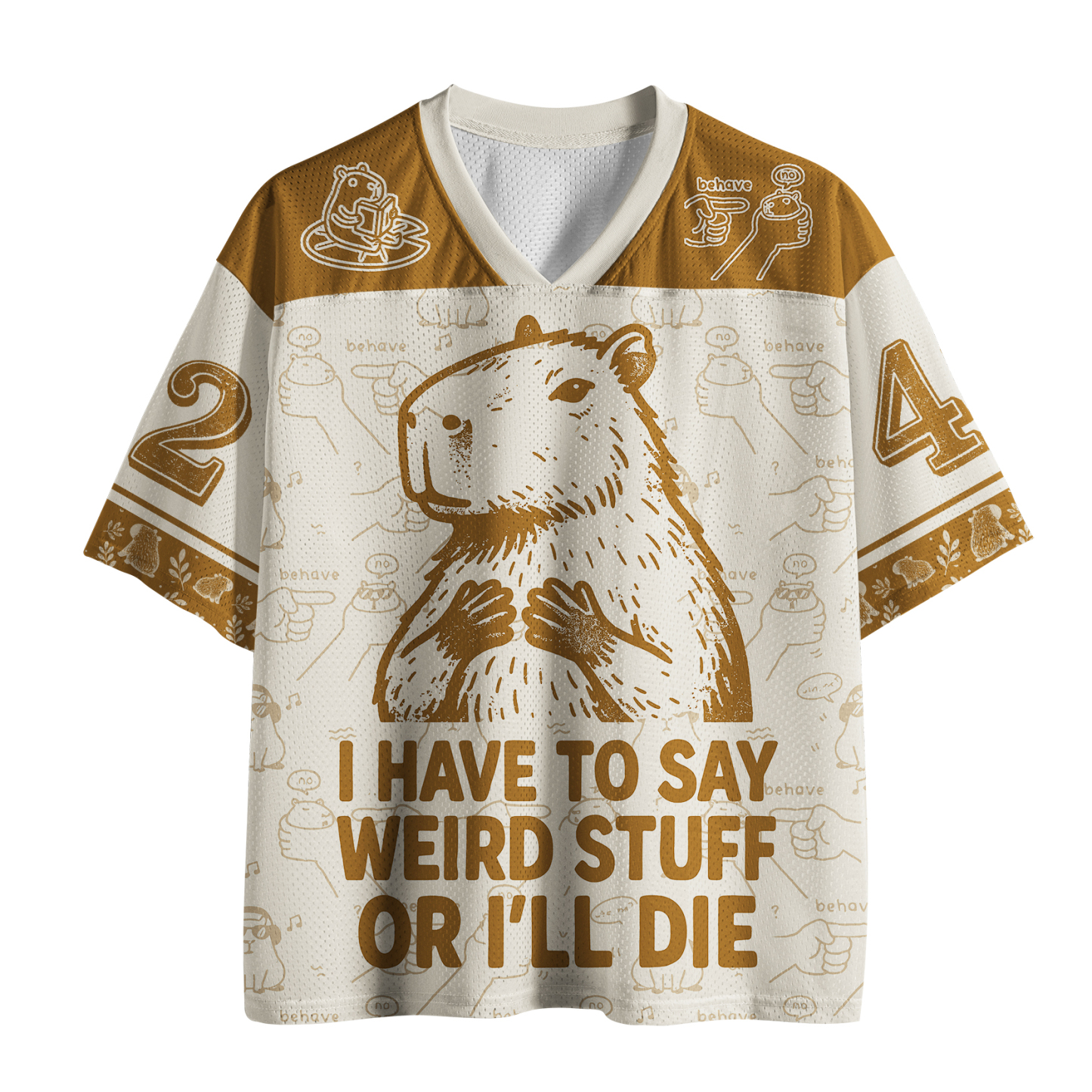 Tokyo-Tiger Weird Capybara Funny Meme Mesh Jersey Sale