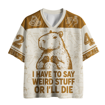 Tokyo-Tiger Weird Capybara Funny Meme Mesh Jersey