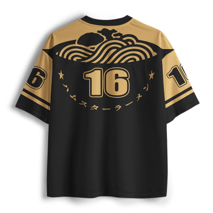 Tokyo-Tiger The hamster eating ramen  Mesh Jersey