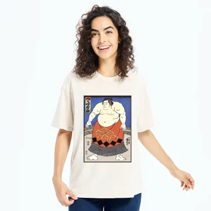 Tokyo-Tiger Retro Sumo Wrestler Washed T-Shirt