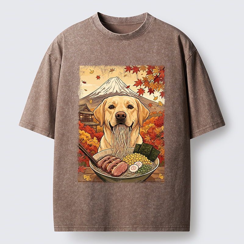 Tokyo-Tiger Ramen Dog Feast Washed T-Shirt