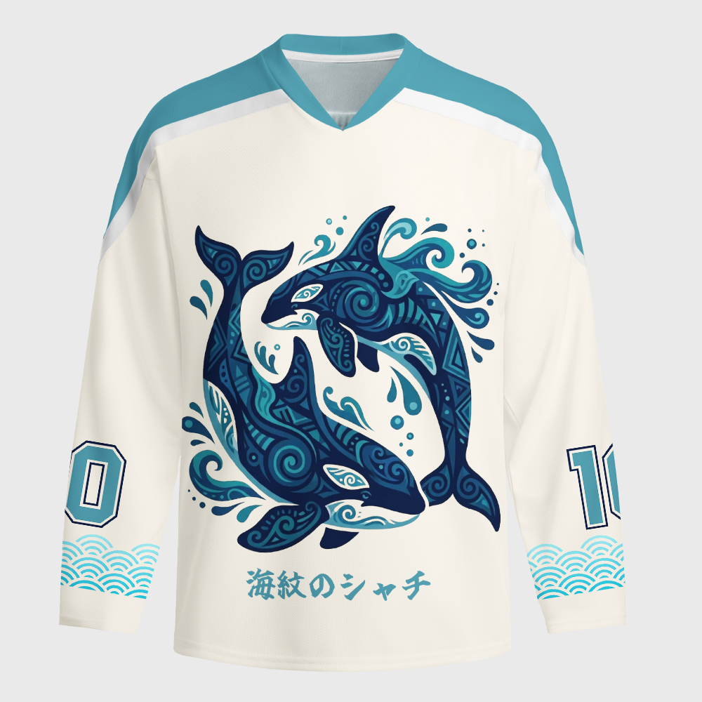 Tokyo-Tiger Dance Of Orcas Long-Sleeve Hockey Jersey