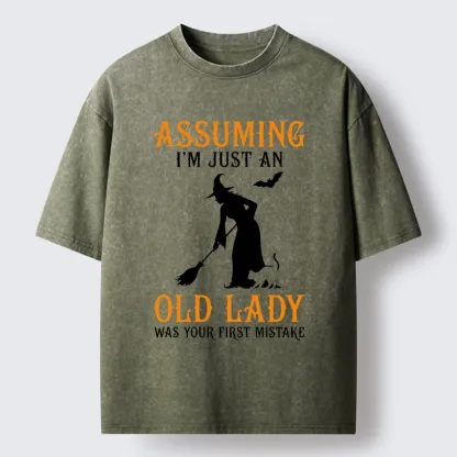 Tokyo‑Tiger Witch Attitude Meme Washed T‑Shirt