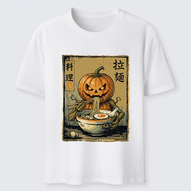 Tokyo-Tiger Pumpkin Eating Ramen Classic T-Shirt