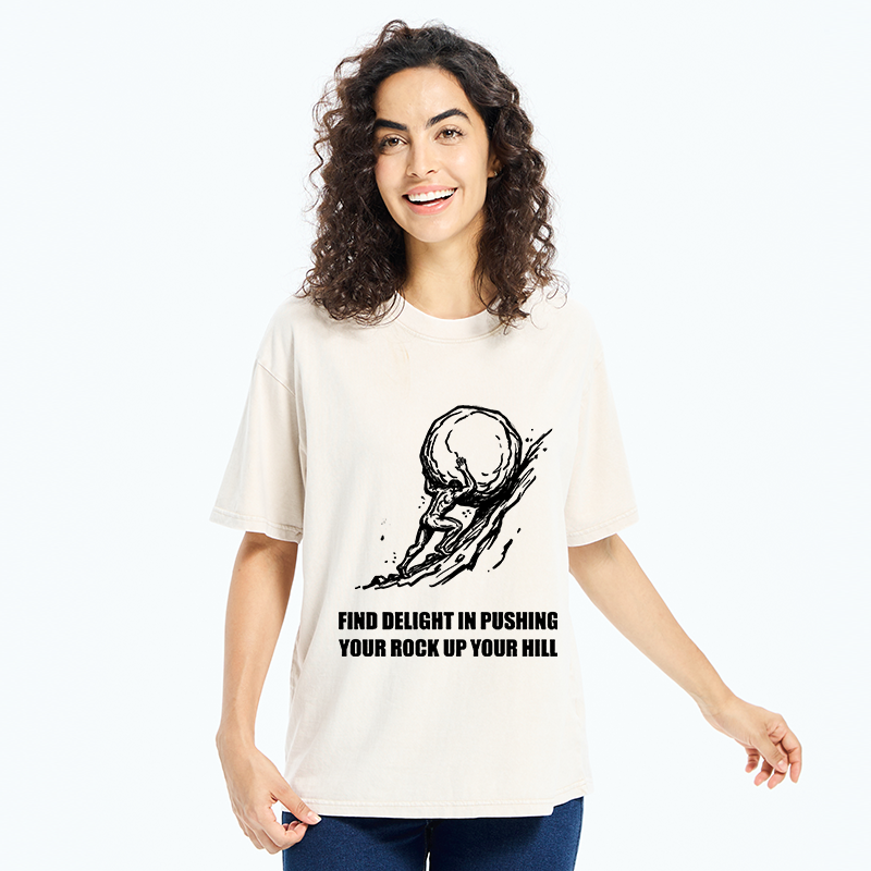 Tokyo-Tiger Rock Pushing Meme Washed T-Shirt