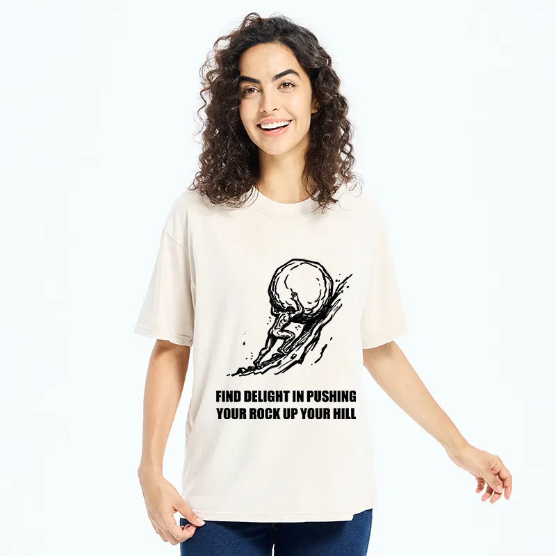 Tokyo-Tiger Rock Pushing Meme Washed T-Shirt