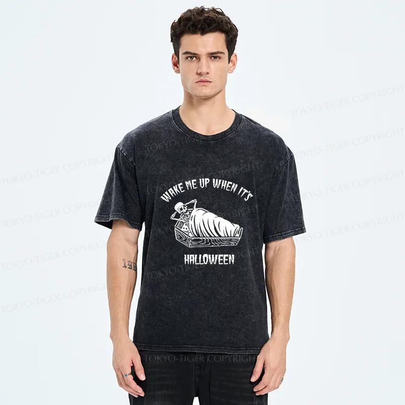 Tokyo-Tiger Wake Me Up Washed T-Shirt