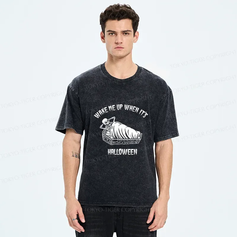 Tokyo-Tiger Wake Me Up Washed T-Shirt