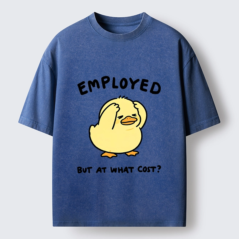 Tokyo‑Tiger Funny Work Duck Washed T‑Shirt