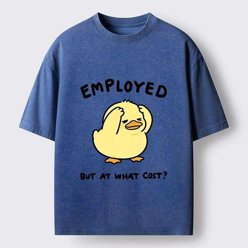 Tokyo‑Tiger Funny Work Duck Washed T‑Shirt