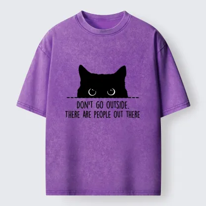 Tokyo-Tiger Avoid Human Crowds Washed T-Shirt