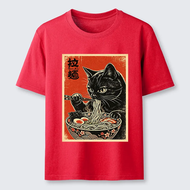 Tokyo-Tiger Japanese Ramen Cat Art Classic T-Shirt