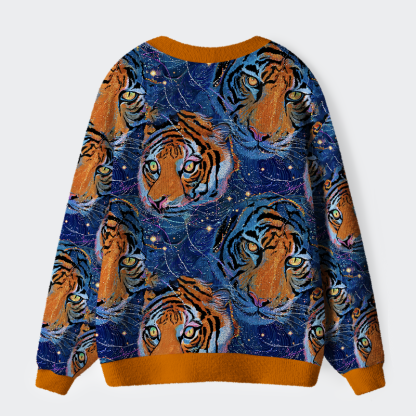Tokyo-Tiger Tiger: Aurora of the Wild Ugly Cardigan Sweater