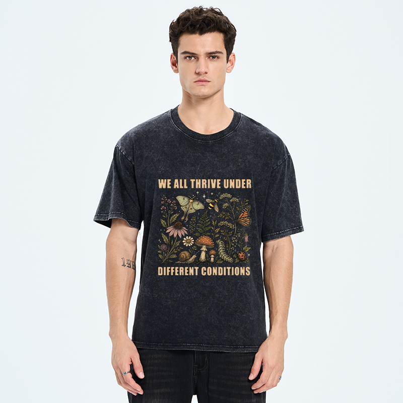 Tokyo-Tiger Retro Woodland Flora Bug Washed T-Shirt