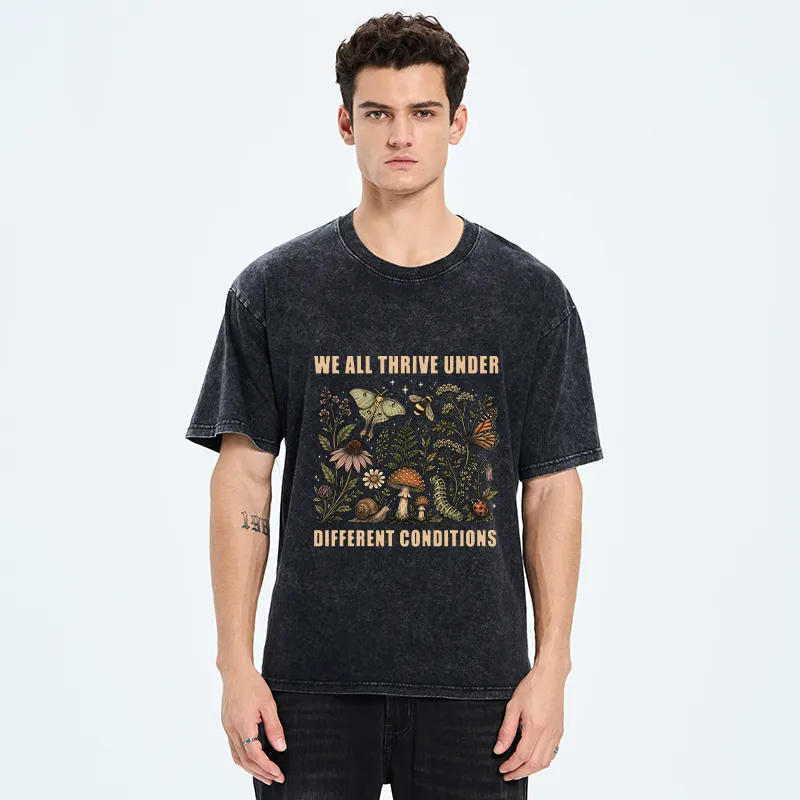 Tokyo-Tiger Retro Woodland Flora Bug Washed T-Shirt