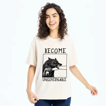 Tokyo-Tiger Meme Wolf Refuse To Be Tamed Forever Washed T-Shirt