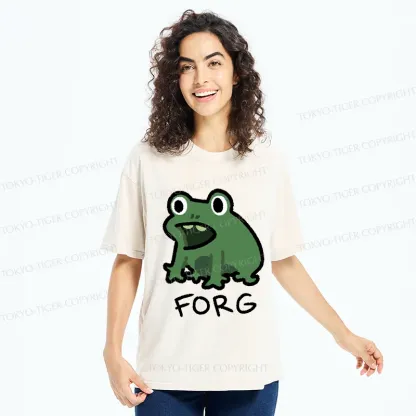 Tokyo-Tiger Funny Forg Japan Washed T-Shirt