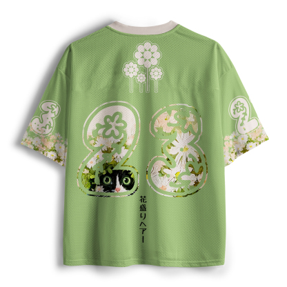 Tokyo-Tiger Flower Crown Cat Mesh Jersey