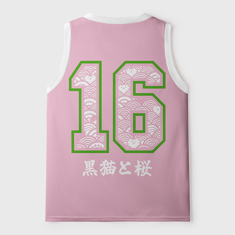 Tokyo-Tiger Sakura And Cat Mesh Tank Top