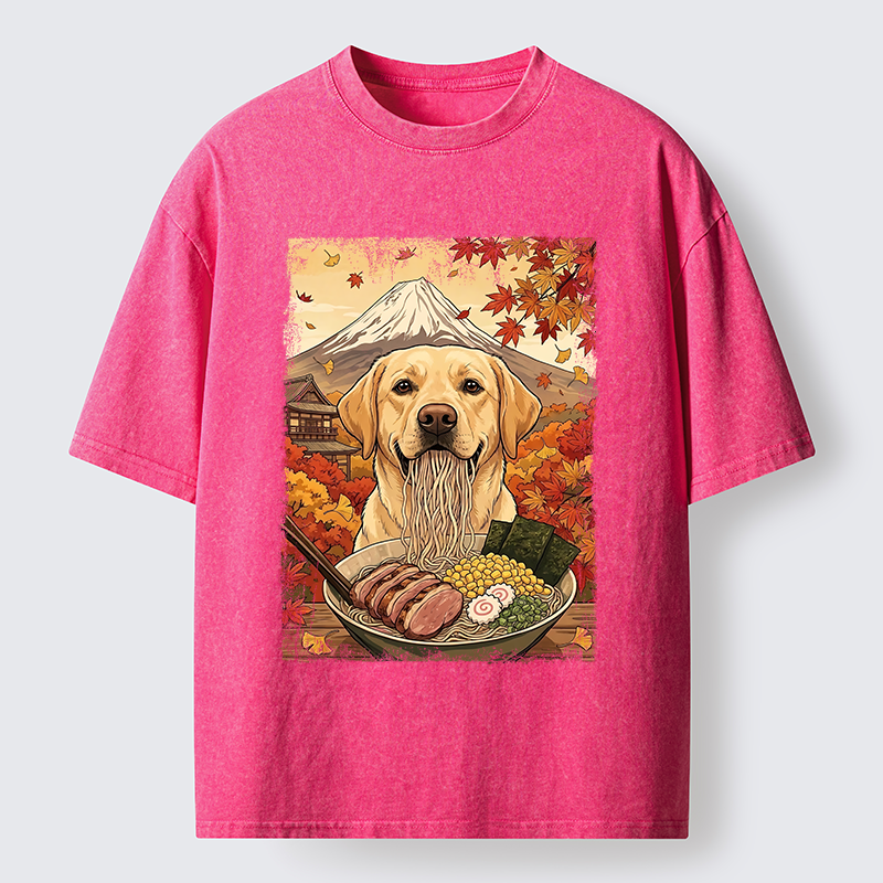 Tokyo-Tiger Ramen Dog Feast Washed T-Shirt