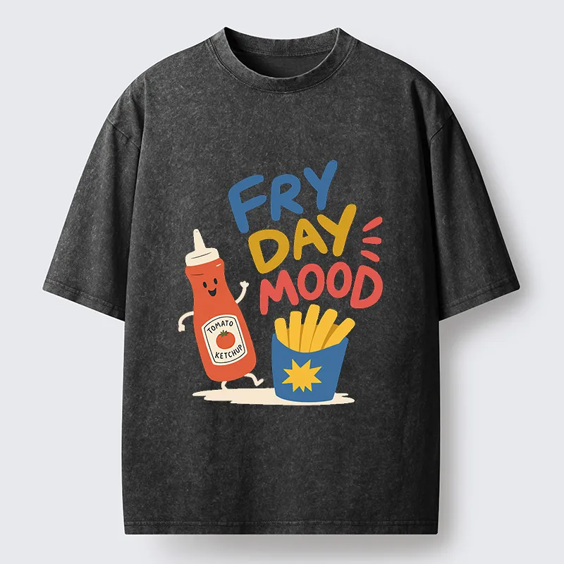 Tokyo-Tiger Fry Day Ketchup Mood Washed T-Shirt