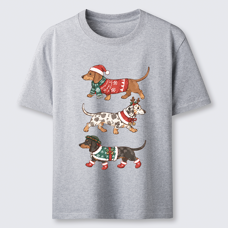Tokyo-Tiger Christmas Dachshund Trio Classic T-Shirt