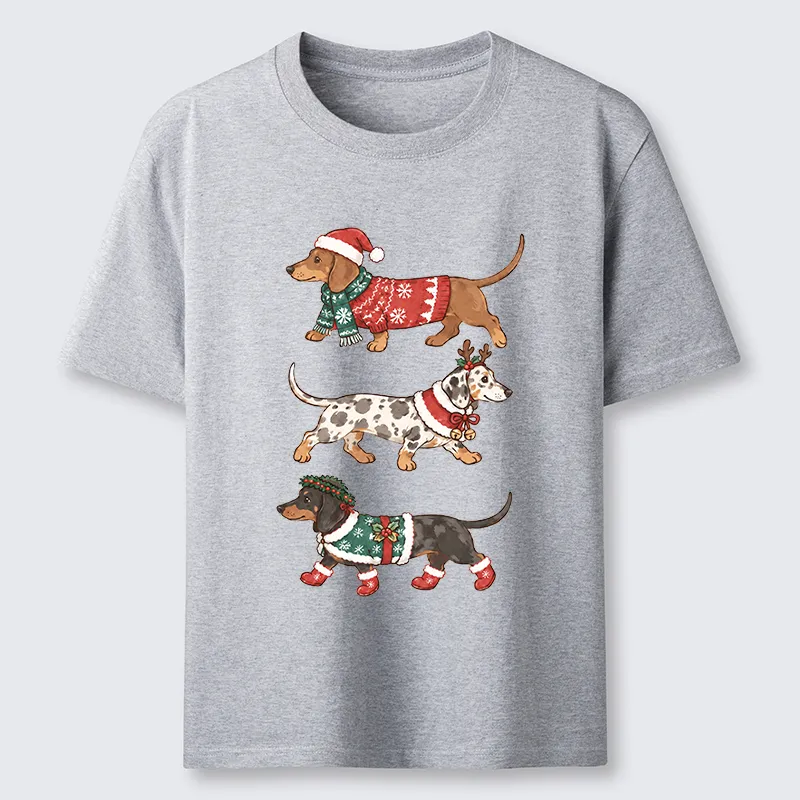 Tokyo-Tiger Christmas Dachshund Trio Classic T-Shirt