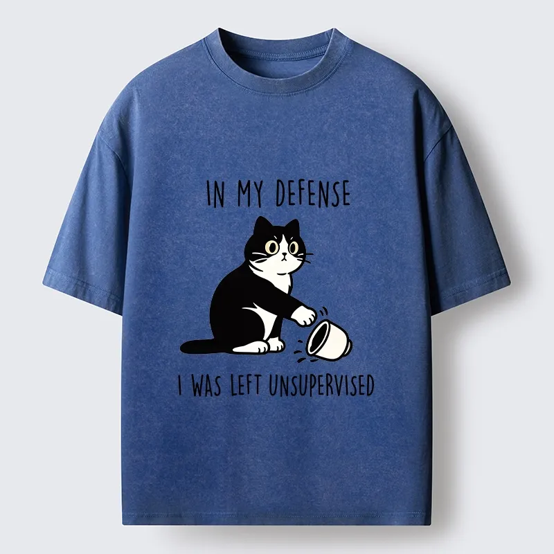 Tokyo‑Tiger Funny Naughty Cat Washed T‑Shirt