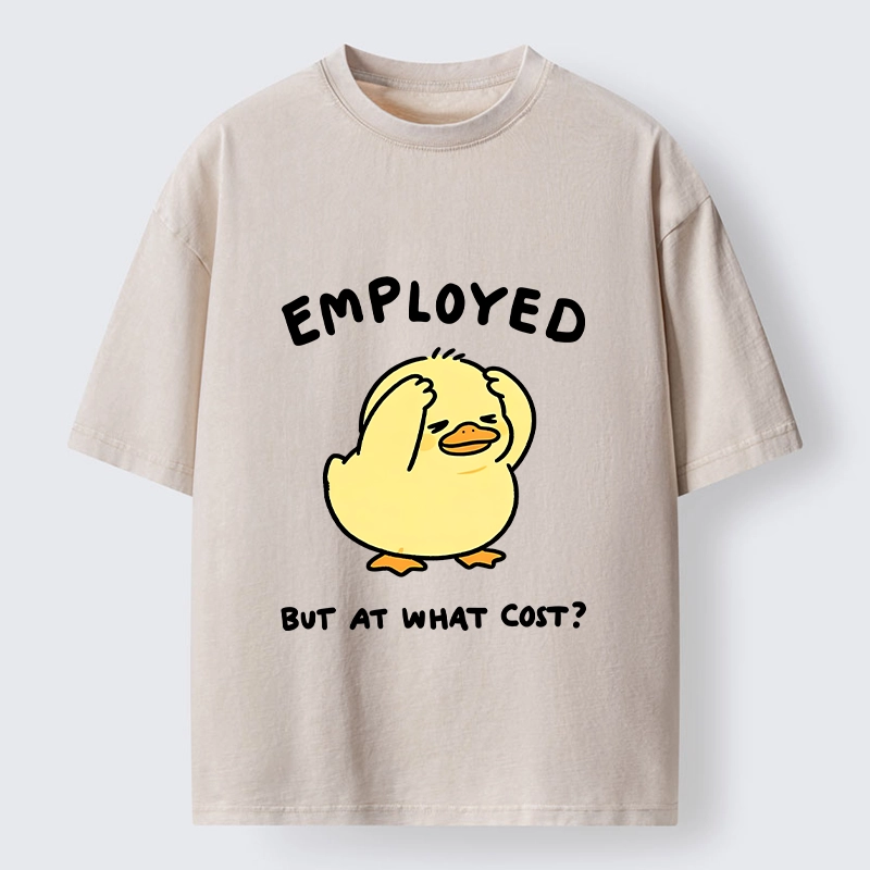 Tokyo‑Tiger Funny Work Duck Washed T‑Shirt