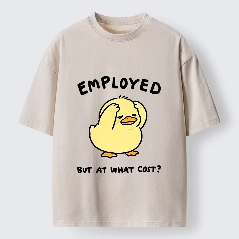 Tokyo‑Tiger Funny Work Duck Washed T‑Shirt