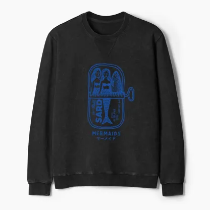 Tokyo-Tiger Mermaid Can Washed Terry Sweatshirt