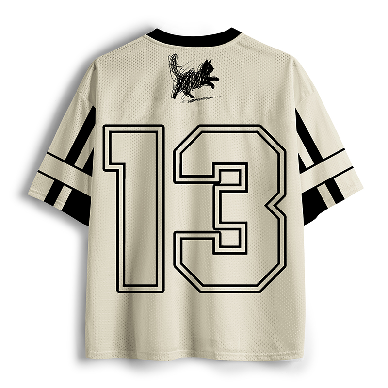 Tokyo-Tiger Minimalist Cat Mesh Jersey