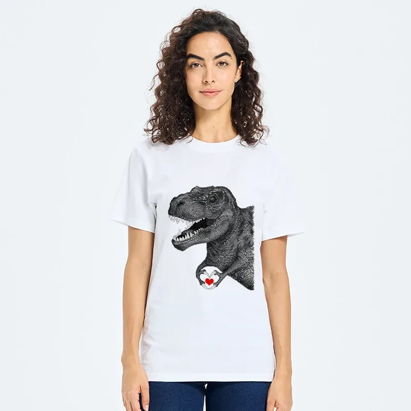 Tokyo-Tiger Dinosaur Making A Heart Shape Classic T-Shirt