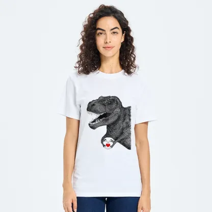 Tokyo-Tiger Dinosaur Making A Heart Shape Classic T-Shirt