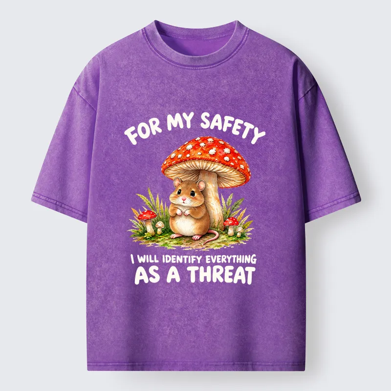 Tokyo-Tiger Wary Little Forest Mouse Meme Washed T-Shirt