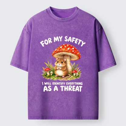 Tokyo-Tiger Wary Little Forest Mouse Meme Washed T-Shirt