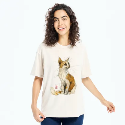 Tokyo-Tiger Untitled Cat Washed T-Shirt