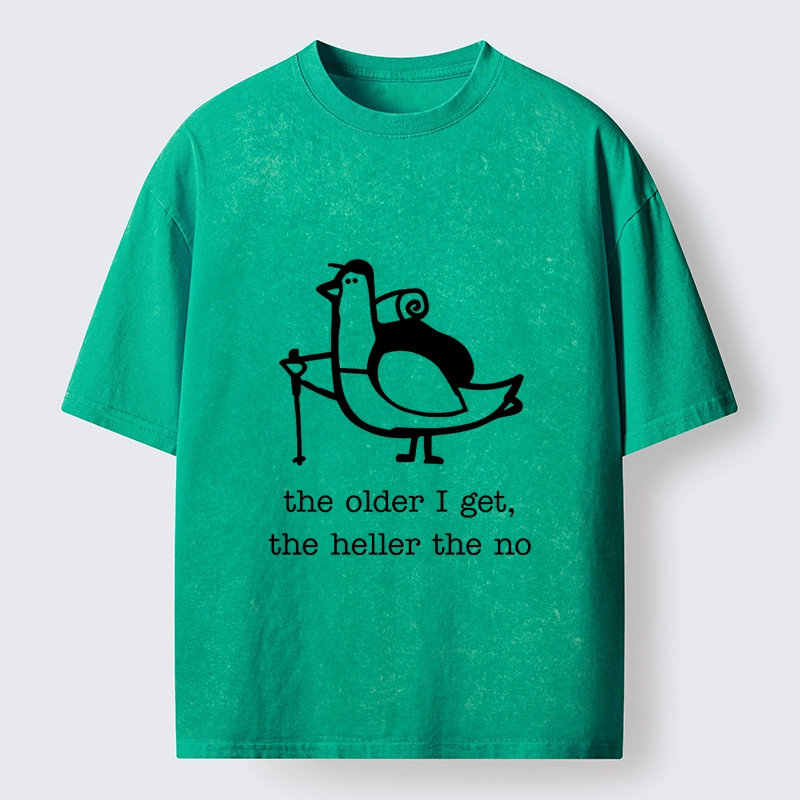 Tokyo‑Tiger Tired Aging Pigeon Washed T‑Shirt